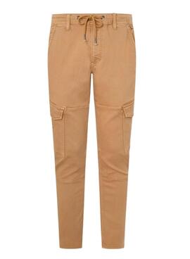 Pantaloni Pepe Jeans Jared Beige per Uomo