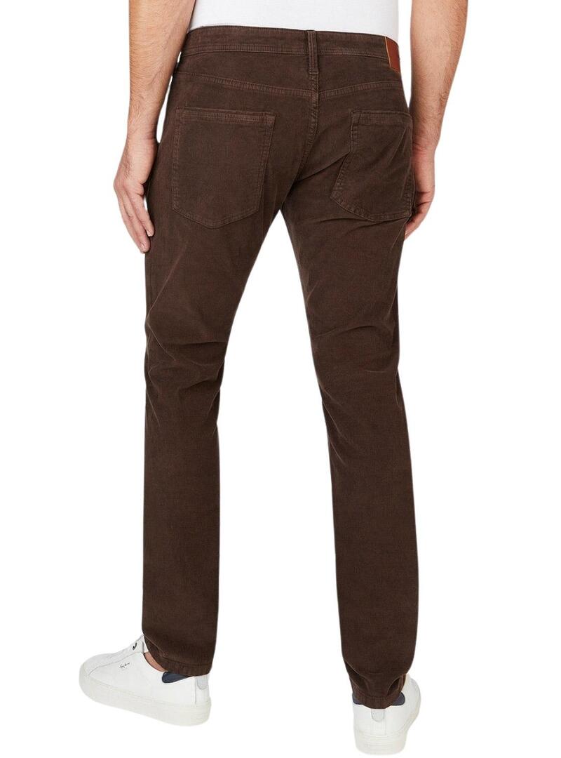 Pantalonies Pepe Jeans Stanley Marrone per Uomo