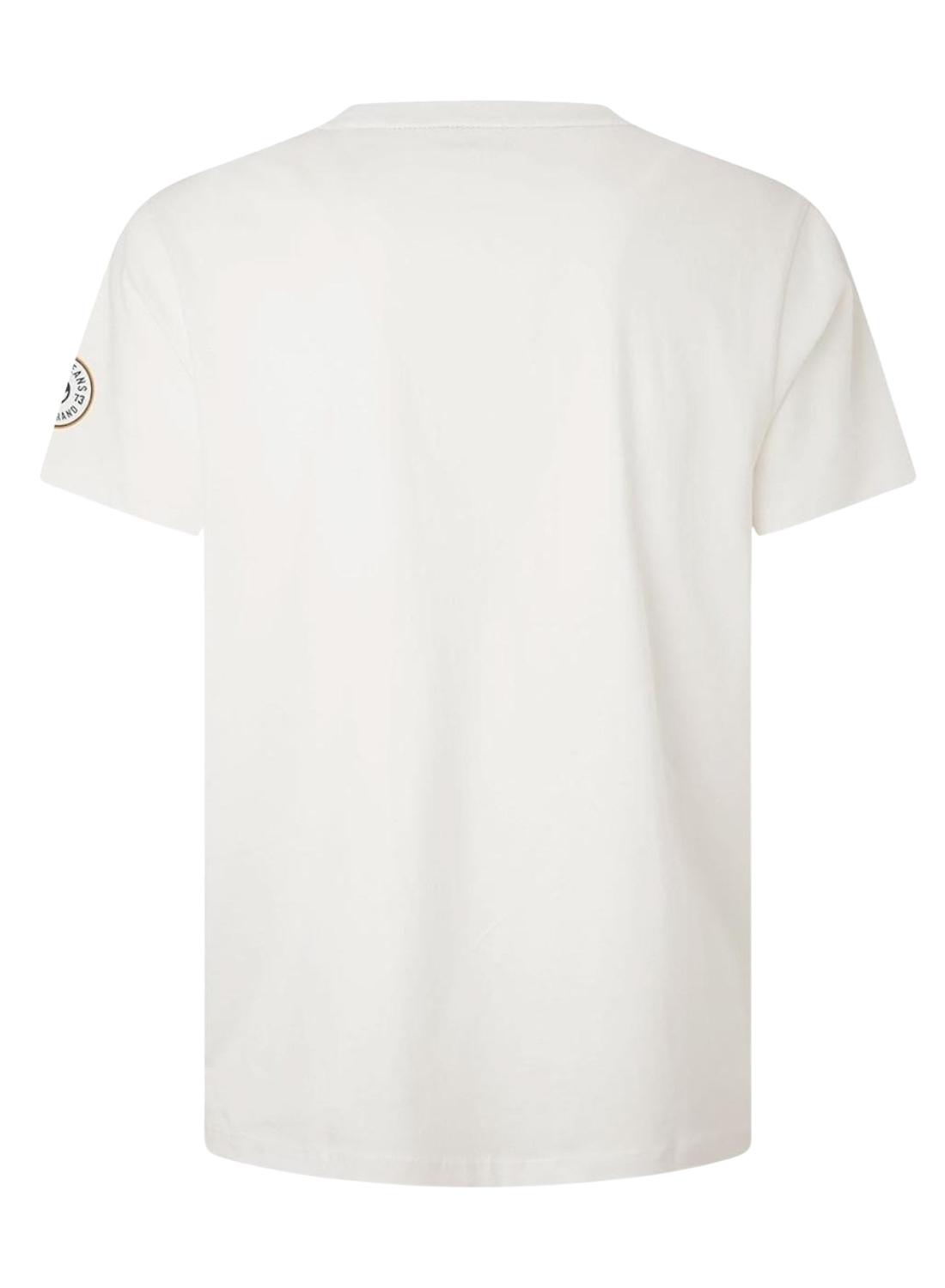T-Shirt Pepe Jeans Eccellente Bianco per Uomo