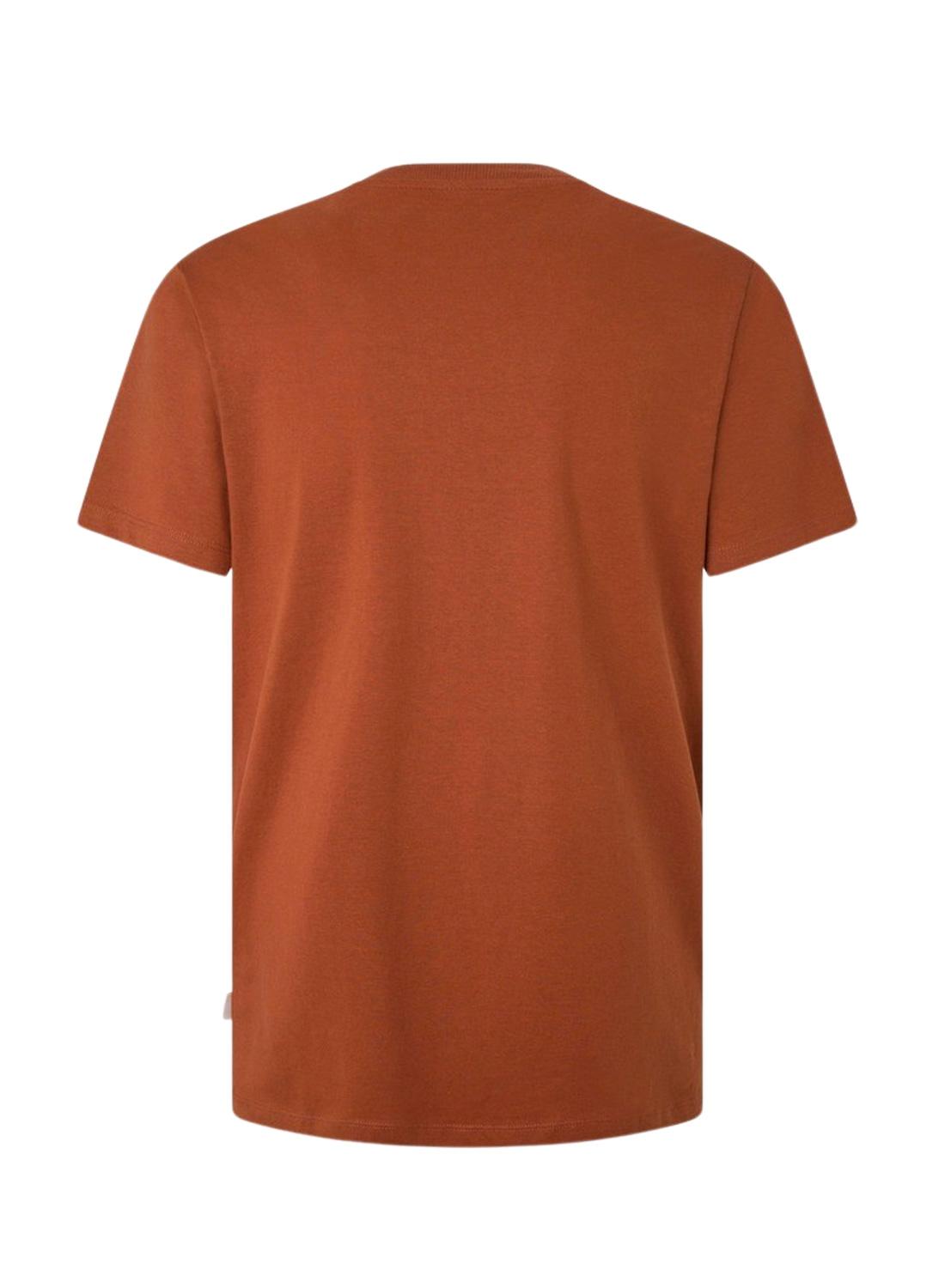 T-Shirt Pepe Jeans Kenelm Arancione per Uomo