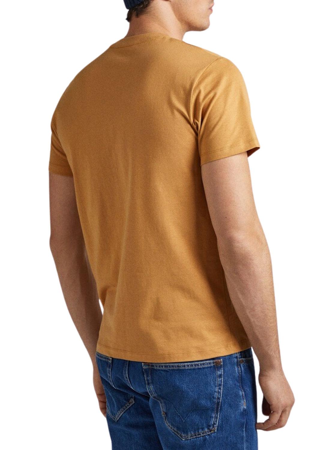 T-Shirt Pepe Jeans Kenelm Camel per Uomo