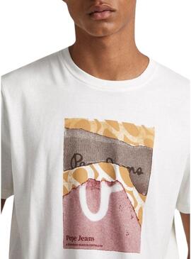 T-Shirt Pepe Jeans Kenelm Bianco per Uomo