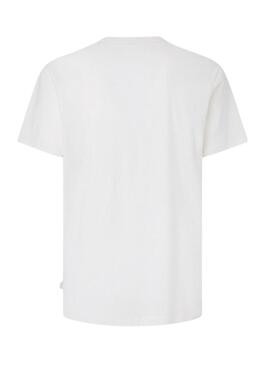 T-Shirt Pepe Jeans Kenelm Bianco per Uomo