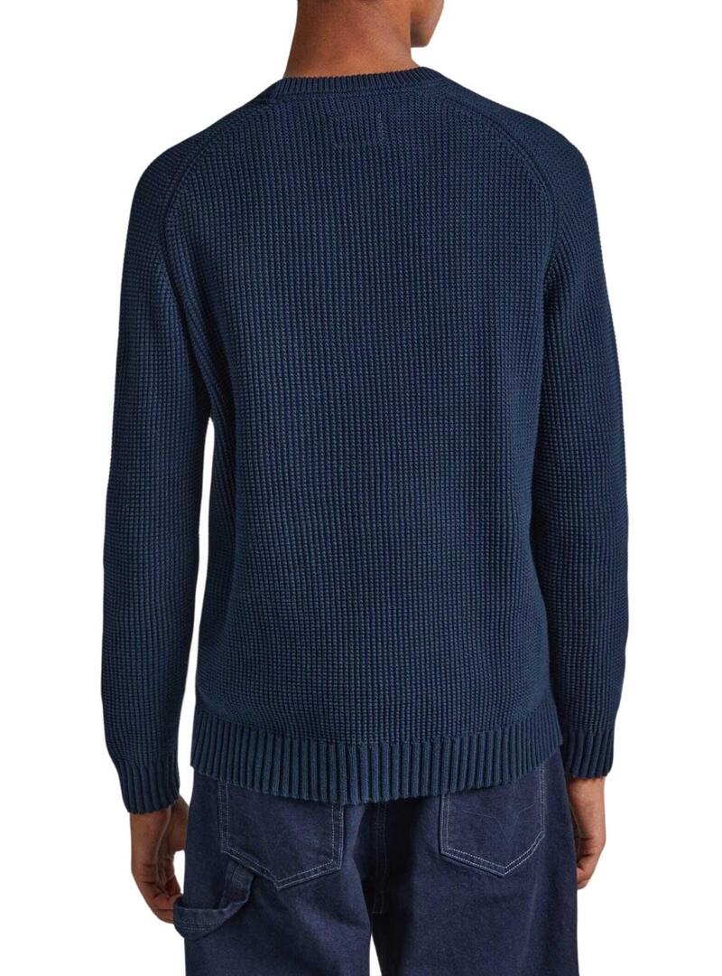 Pullover Pepe Jeans Sheldon Blu Navy per Uomo