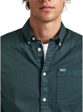 Camicia Pepe Jeans Crail Verde per Uomo