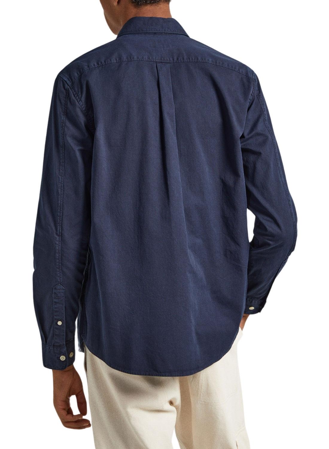 Camicia Pepe Jeans Crail Blu Navy per Uomo