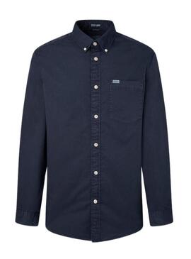 Camicia Pepe Jeans Crail Blu Navy per Uomo