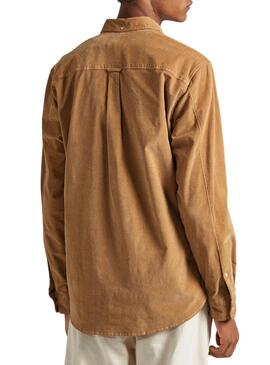 Camicia Pepe Jeans Coleford Velluto a coste Camel per Uomo