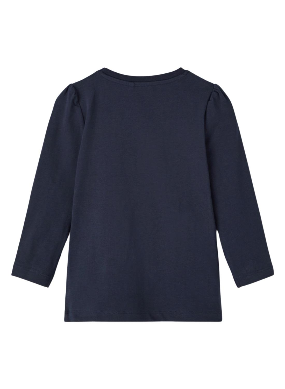 T-Shirt Name It Lovisa Blu Navy per Bambina