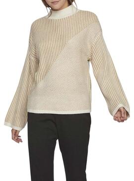 Pullover Only Vidubline Beige per Donna