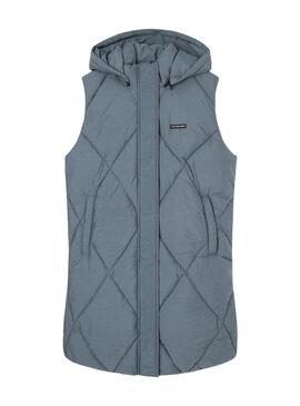 Gilet Pepe Jeans Suzette Guateado Grigio per Bambina