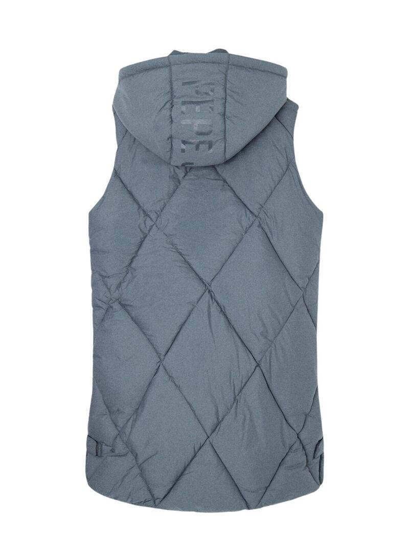 Gilet Pepe Jeans Suzette Guateado Grigio per Bambina