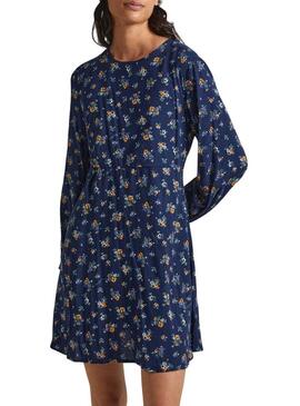 Vestito Pepe Jeans Inma Flores Blu per Donna