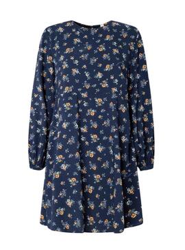 Vestito Pepe Jeans Inma Flores Blu per Donna