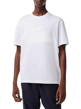 T-Shirt Lacoste Basic Bianco per Uomo