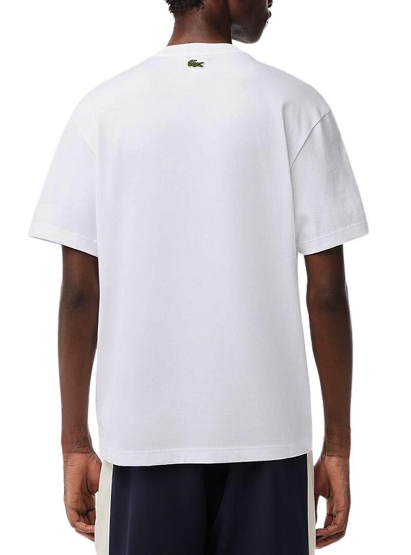 T-Shirt Lacoste Basic Bianco per Uomo