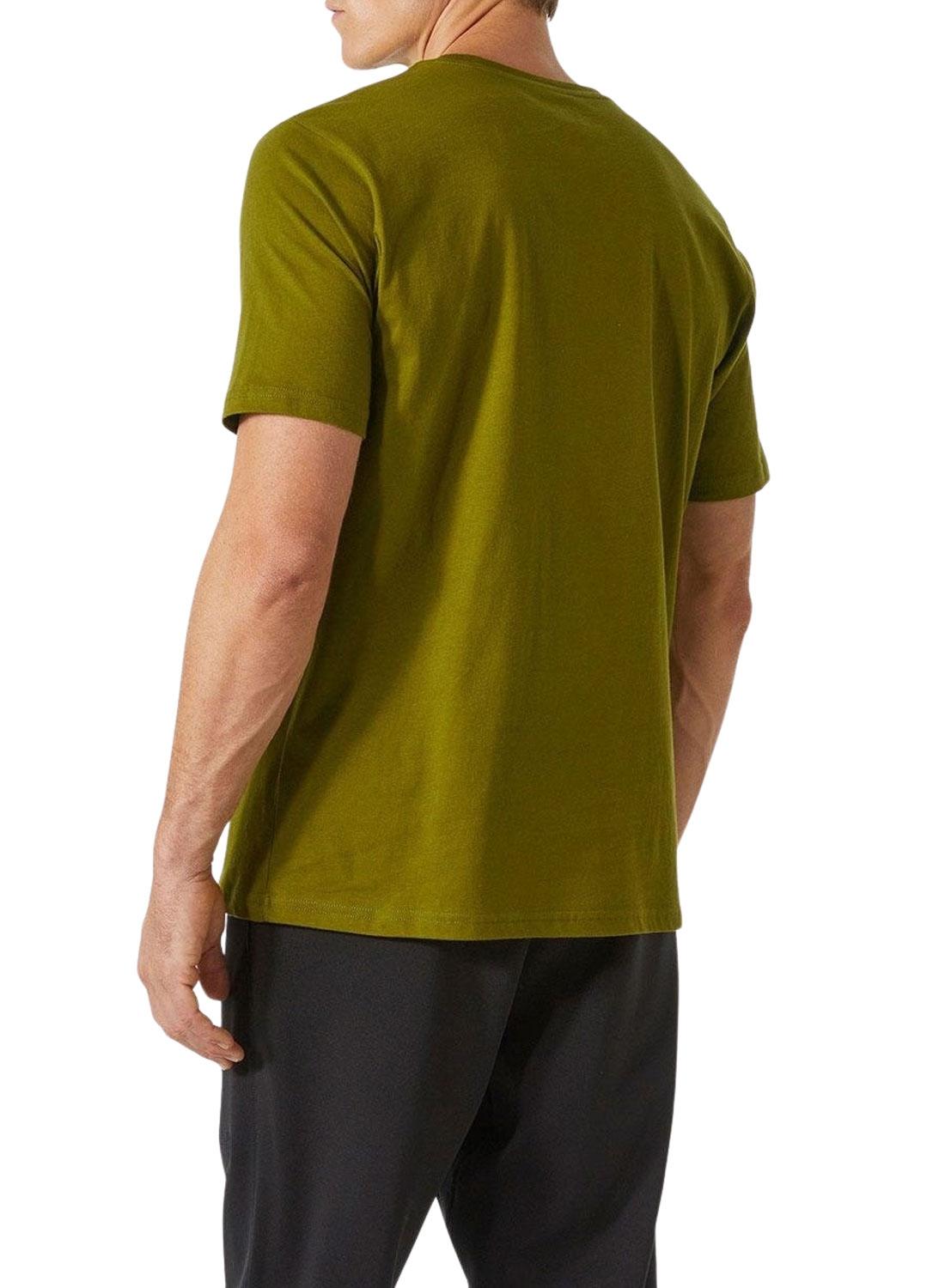 T-Shirt Helly Hansen Logo Verde per Uomo