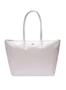 Borsa Lacoste Shopping Bag Plateado per Donna