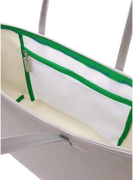 Borsa Lacoste Shopping Bag Plateado per Donna