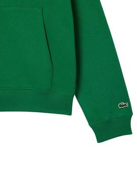 Felpa Lacoste Basic XL Verde per Uomo