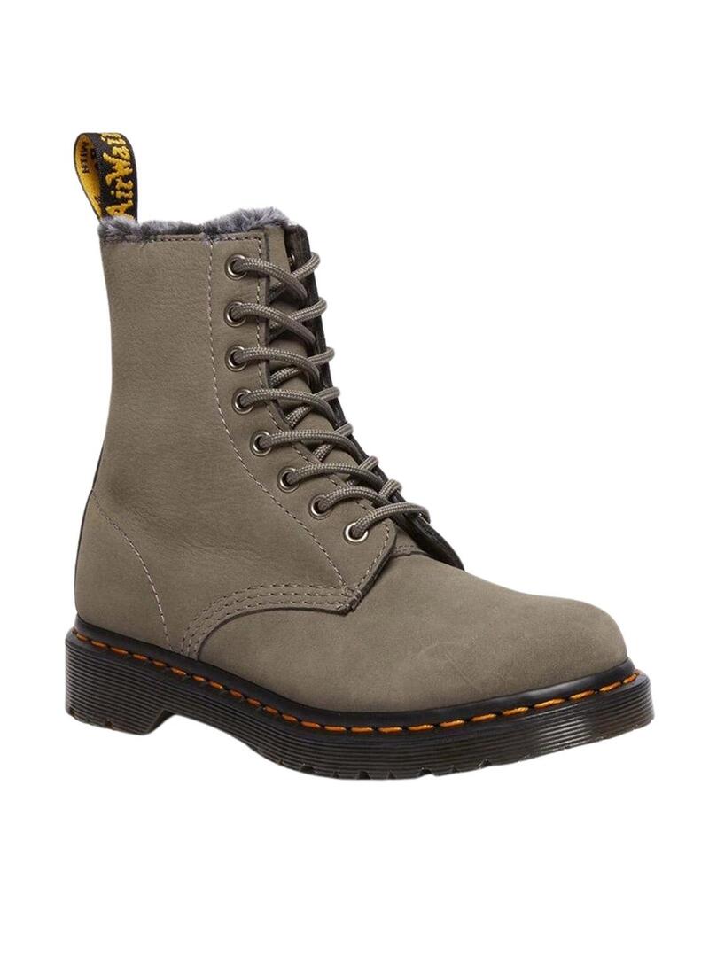 Stivales Dr Martens 1460 Serena Pelle Grigio per Donna