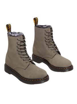 Stivales Dr Martens 1460 Serena Pelle Grigio per Donna