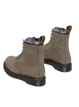 Stivales Dr Martens 1460 Serena Pelle Grigio per Donna