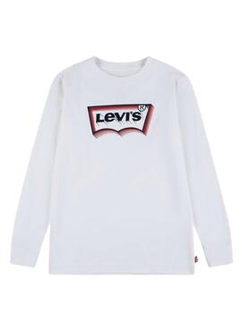 T-Shirt Levis Glow Effect Bianco per Bambino