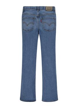 Pantaloni Levis Rise Flare Svasato Blu per Bambina