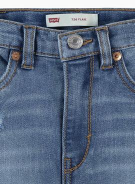 Pantaloni Levis Rise Flare Svasato Blu per Bambina