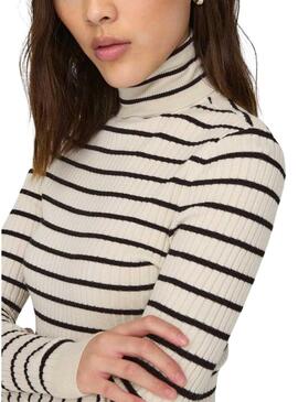 Pullover Only Dolcevita Karol Strisce per Donna