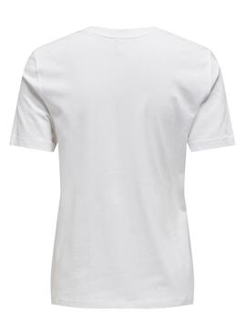 T-Shirt Only Betty Print Floreale Bianco per Donna