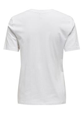 T-Shirt Only Betty Print Floreale Bianco per Donna