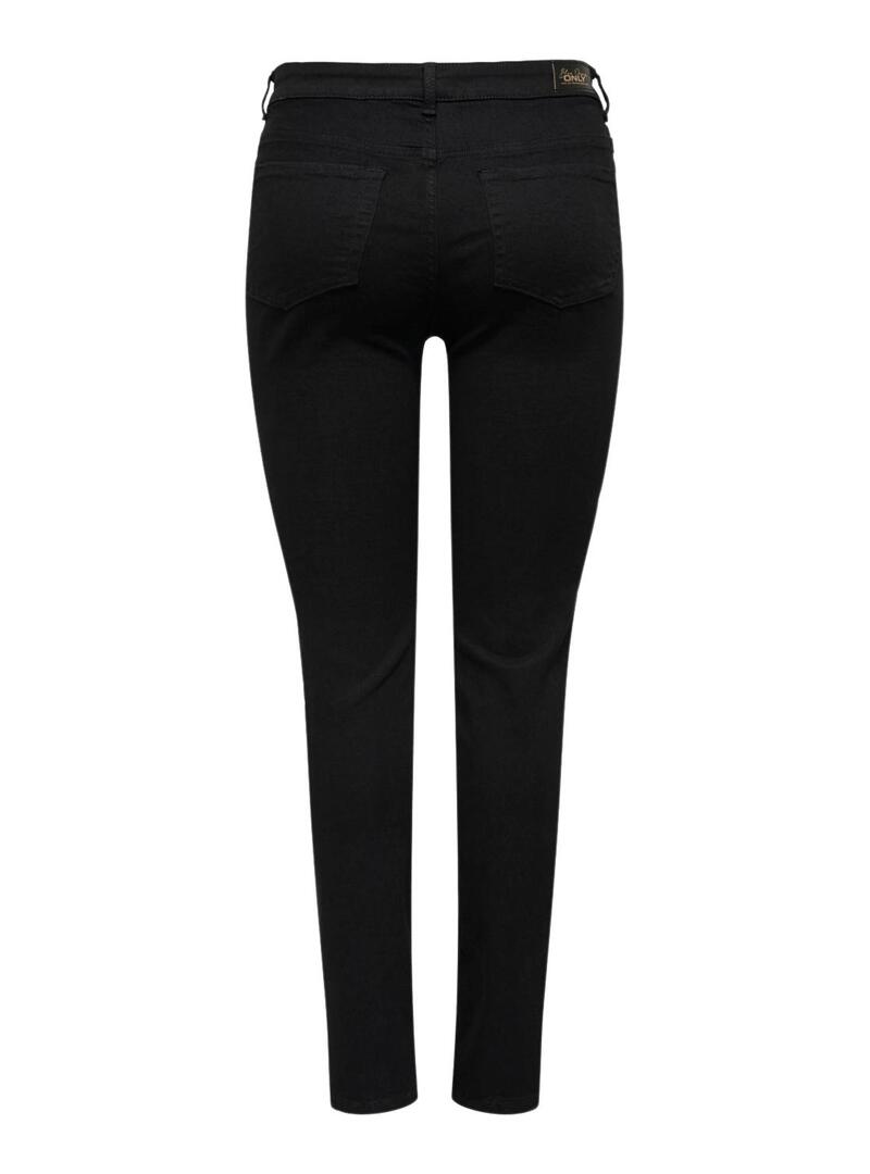 Pantaloni Jeans Only Sui Slim Nero per Donna