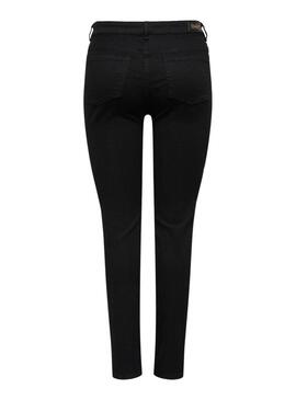 Pantaloni Jeans Only Sui Slim Nero per Donna