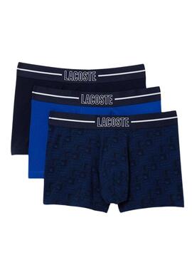 Pack 3 Mutande Lacoste Boxer Blu per Uomo