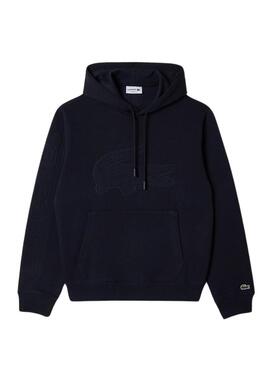 Felpa Lacoste Crocodile XL Cappuccio Blu Uomo