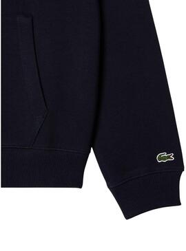 Felpa Lacoste Crocodile XL Cappuccio Blu Uomo