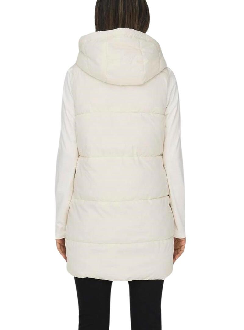 Gilet Only Imbottito Questo Beige per Donna