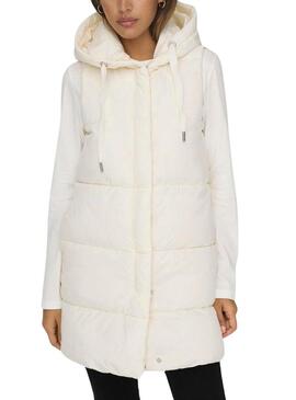 Gilet Only Imbottito Questo Beige per Donna