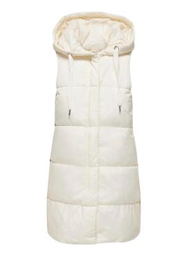 Gilet Only Imbottito Questo Beige per Donna