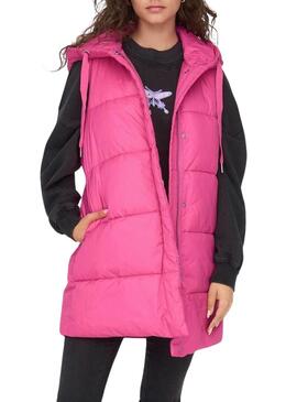 Gilet Only Asta Rosa Imbottito per Donna