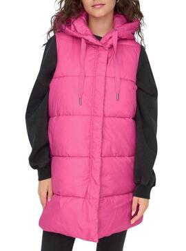 Gilet Only Asta Rosa Imbottito per Donna