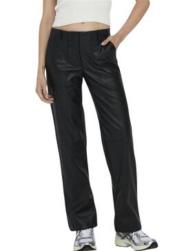 Pantalonies Only Penna Idina Similpelle Nero Donna