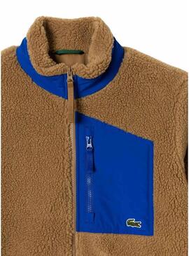 Giacca Lacoste Colore blocco Camel per Uomo