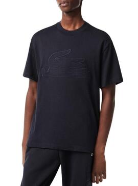 T-Shirt Lacoste Imbottito Blu Navy per Uomo