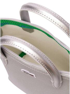 Borsa Lacoste XS Shopping Croce Plateado Donna