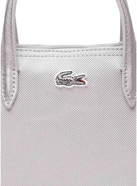 Borsa Lacoste XS Shopping Croce Plateado Donna