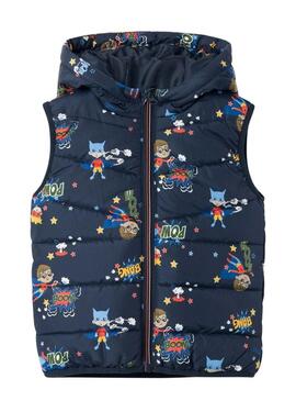 Gilet Name It My corsia Blu Navy per Bambino