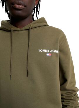 Felpa Tommy Jeans Graphic Hoodie Verde Uomo